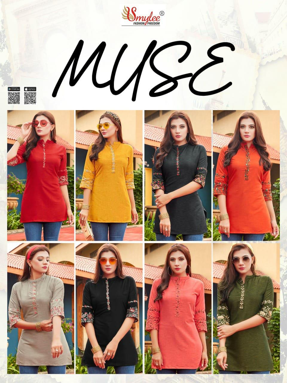 Smylee Muse Ethnic Wear Rayon Western Fancy Designer Top Collection